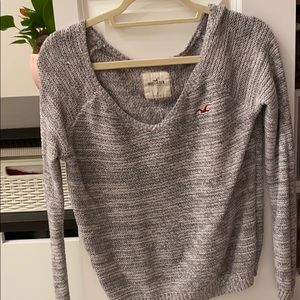 Hollis get grey off the shoulder sweater